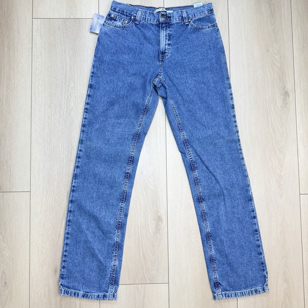VTG Y2K Tommy Hilfiger Womens 2 Blue Straight Leg Mom Jeans Denim NWT 00s